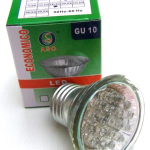 18 LED diodová žárovka 1W s paticí E27 (běžná žárovka) .