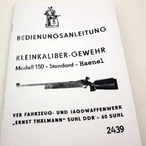 Vzduchovka SUHL Haenel Modell 150 Standard Návod k obsluze v němčině reprint.