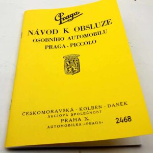 Praga Piccolo 1,5litr – Návod k obsluze reprint.