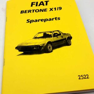 Fiat Bertone X1/9 – Spareparts – Katalog dílů reprint.