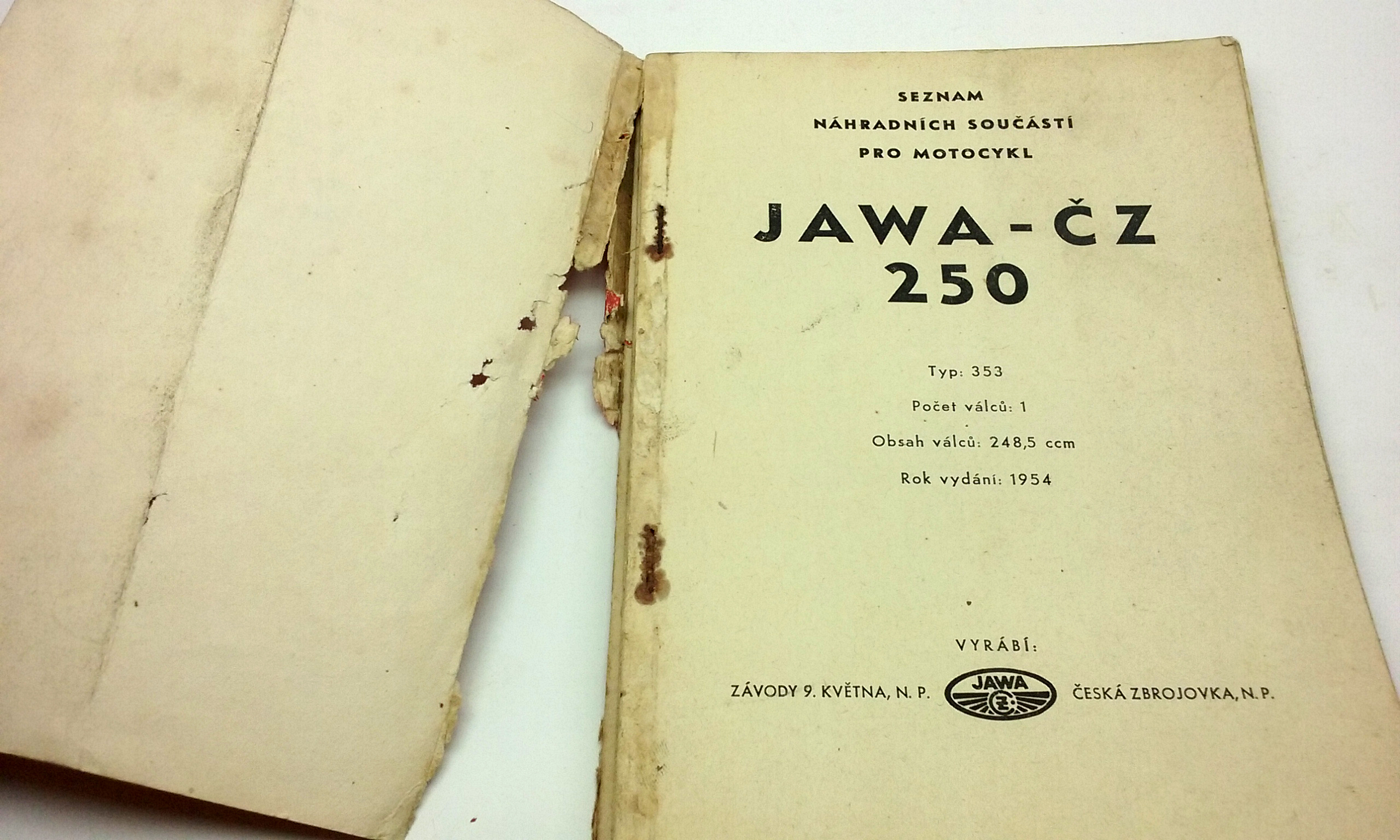 Jawa CZ 250 typ 353 - 1954 - Seznam náhradních součástí - Image 5