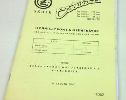 ČZ Čezeta skútr 175ccm/501 prase Návod k obsluze a údržbě reprint