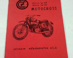 ČZ motocross 250ccm typ 968, 360ccm typ 969 - seznam náhradních dílů reprint