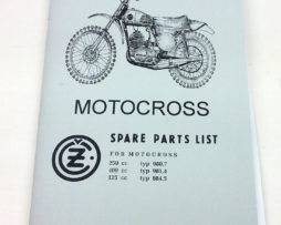 CZ125-984 250-980 400-981 Motocross rok 72 Katalog dílů anglicky reprint