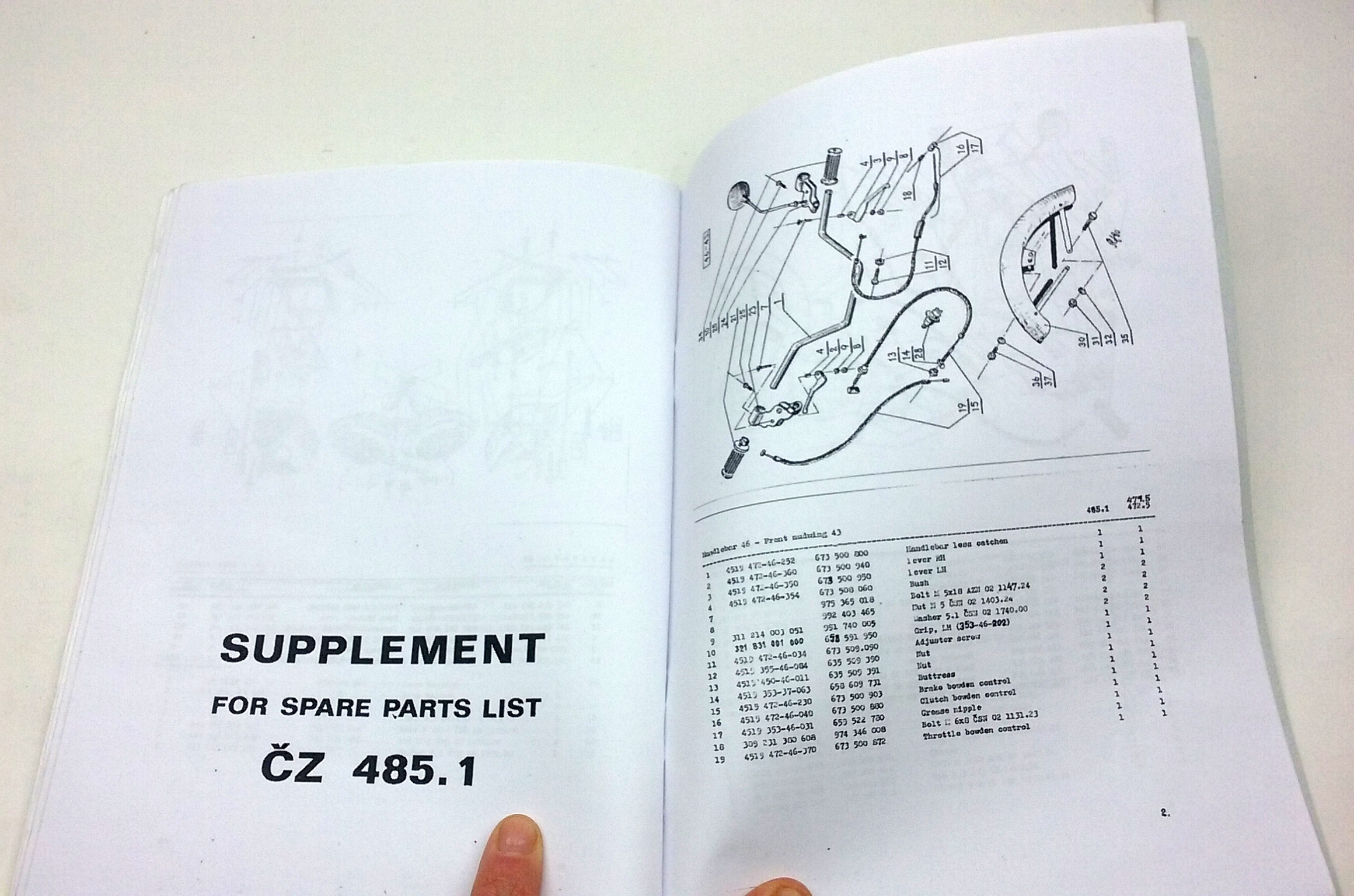 CZ 250/ 485.1 Egypťan Katalog náhr.dílů anglicky reprint - Image 3