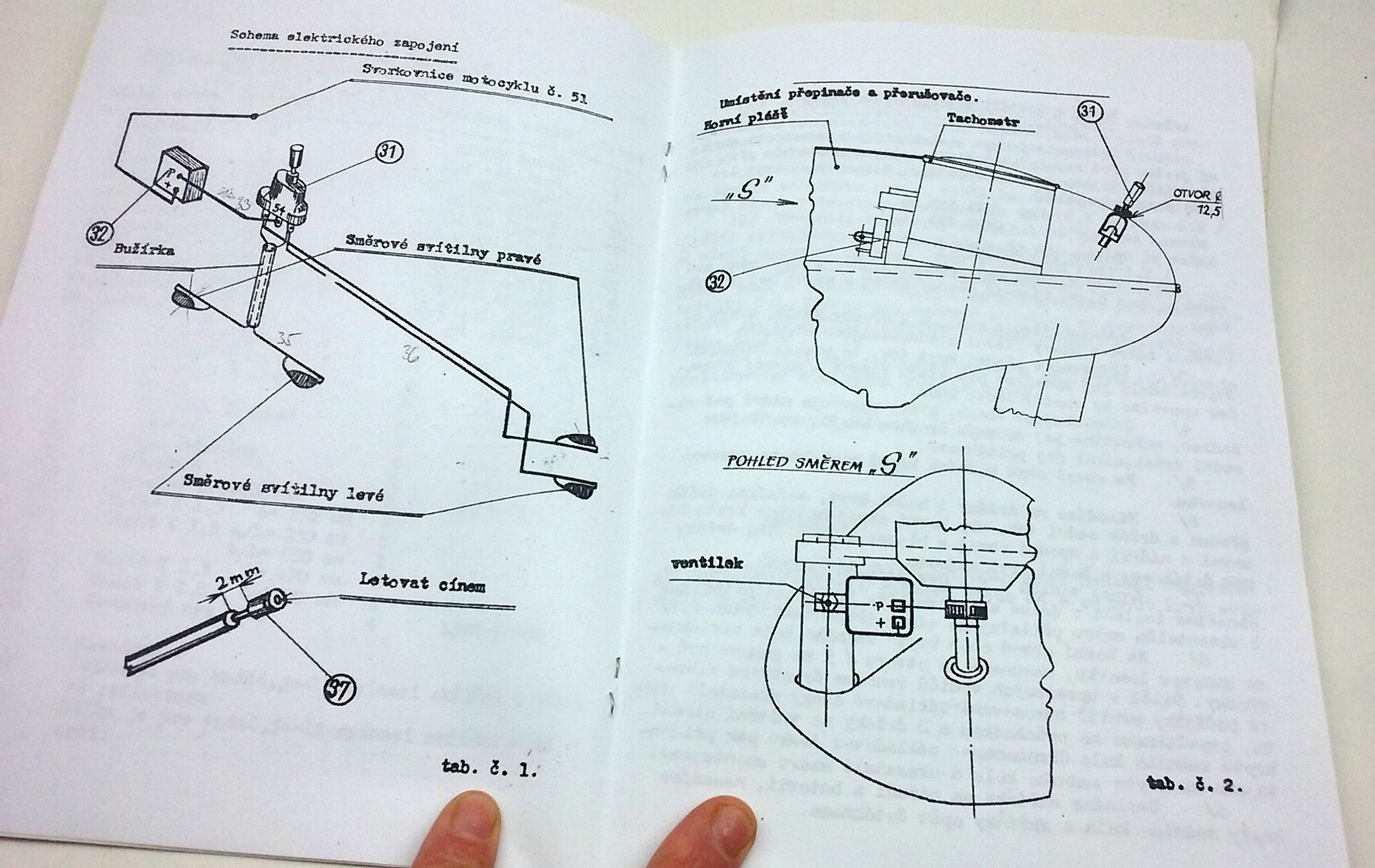 Motocyklový kryt MKB-1 - skutrové oplechování Jawa CZ kývačka -Návod montáž reprint - Image 4