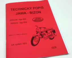 JAWA  BIZON 250 typ 623 a JAWA 350 typ 633 Technický popis 1971 reprint