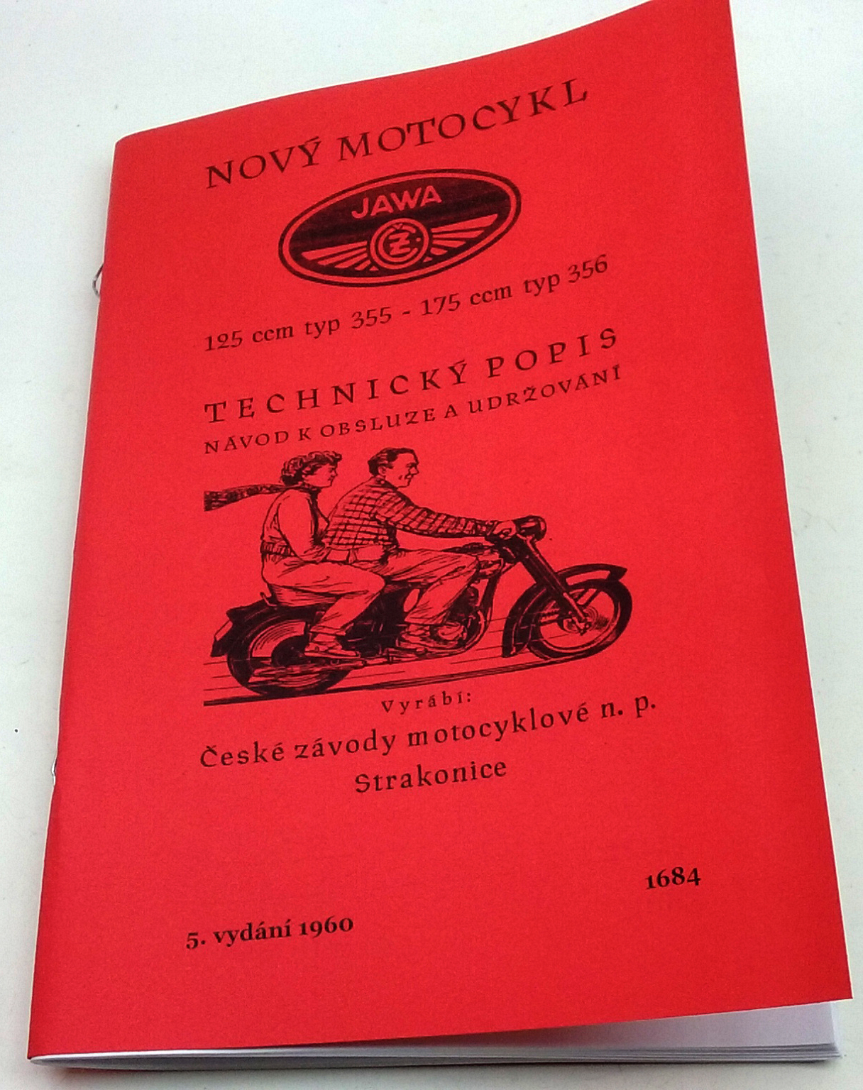 JAWA ČZ 125 typ 355 a Jawa ČZ 175 typ 356 Návod k obsluze 1960 reprint