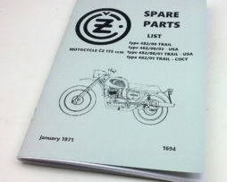 CZ175-482/00 Trail 482/01 TRAIL COCY  Katalog ND v angličtině 1971 reprint