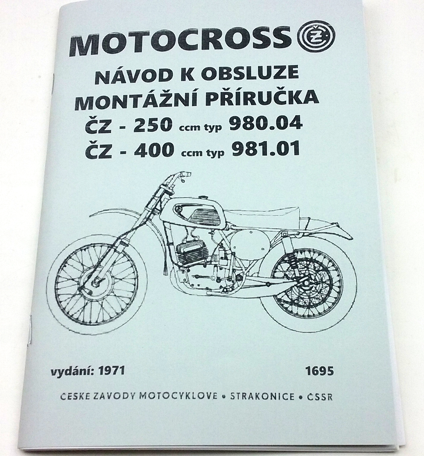 CZ 250-980/04 CZ 400-969/01 Motocross Návod a montážní příručka 1971 reprint