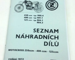 CZ125/984.1 CZ125/984.3 CZ250/980.4 CZ400/981.1 Katalog ND 1971 reprint