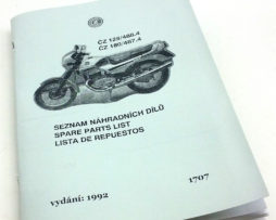 CZ125/488.4 a 180/487.4 Katalog náhradních dílů 1992 Reprint
