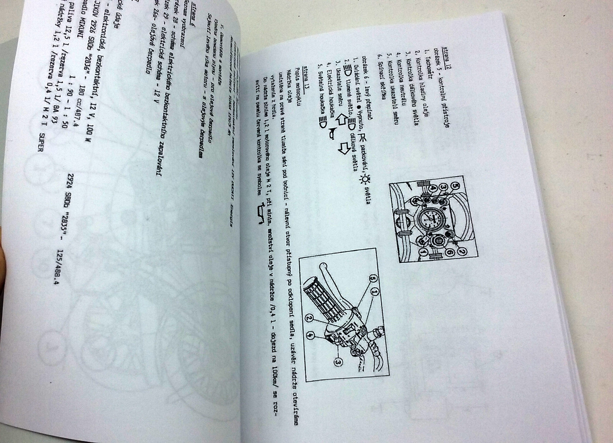 CZ125-488.4/5 a 180/487.4-5 Doplněk Návodu k obsluze a Katalogu náhradních dílů 1994, reprint - Image 2