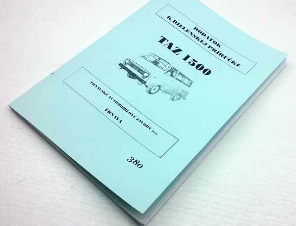 TAZ 1500 Dodatek dílenské příručky reprint. - Image 6