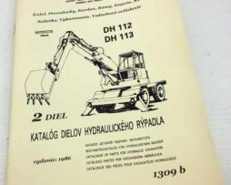 ZTS DH 112, DH113 - 2. část katalogu náhradních dílů hydraulického rýpadla. reprint