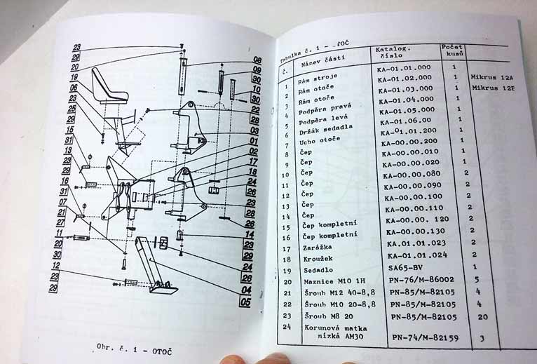 Mikrus 12 T - 350/2 Rypadlo, nakladač - Návod k obsluze a Katalog náhradních dílů reprint. - Image 4
