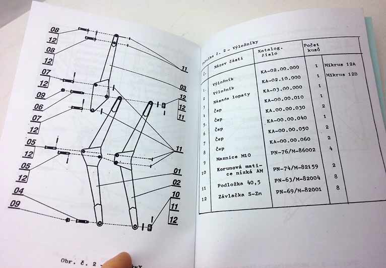 Mikrus 12 T - 350/2 Rypadlo, nakladač - Návod k obsluze a Katalog náhradních dílů reprint. - Image 3
