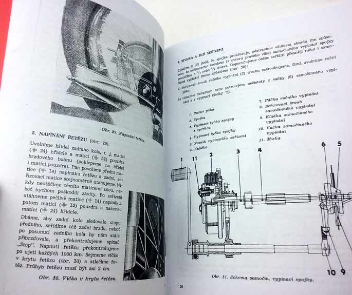JAWA ČZ 250/350 typ 353 a 354 - půlbuben 1954 Návod k obsluze a údržbě reprint. - Image 5