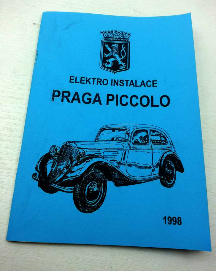 Praga Piccolo - Elektroinstalace vozů - reprint