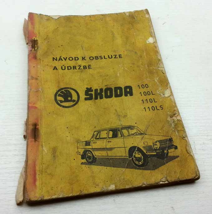 Škoda 100, 100L, 110L 110LS - Návod k obsluze a údržbě 1975