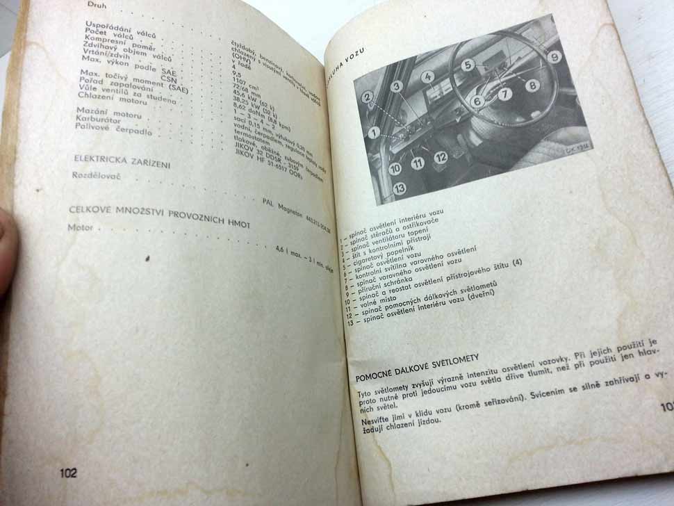 Škoda 100, 100L, 110L 110LS - Návod k obsluze a údržbě 1975 - Image 11