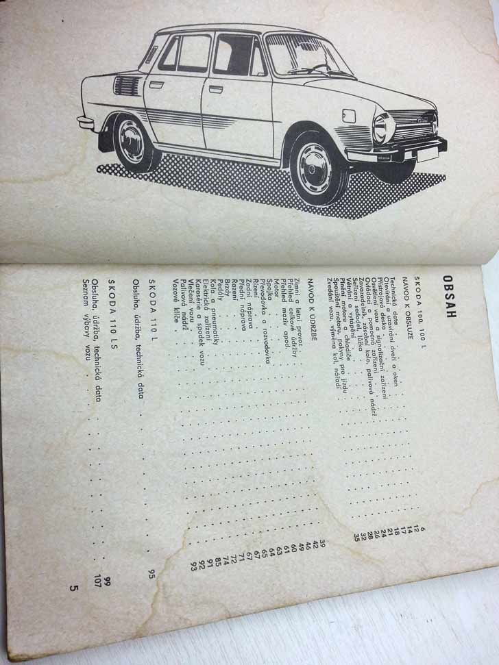 Škoda 100, 100L, 110L 110LS - Návod k obsluze a údržbě 1975 - Image 4
