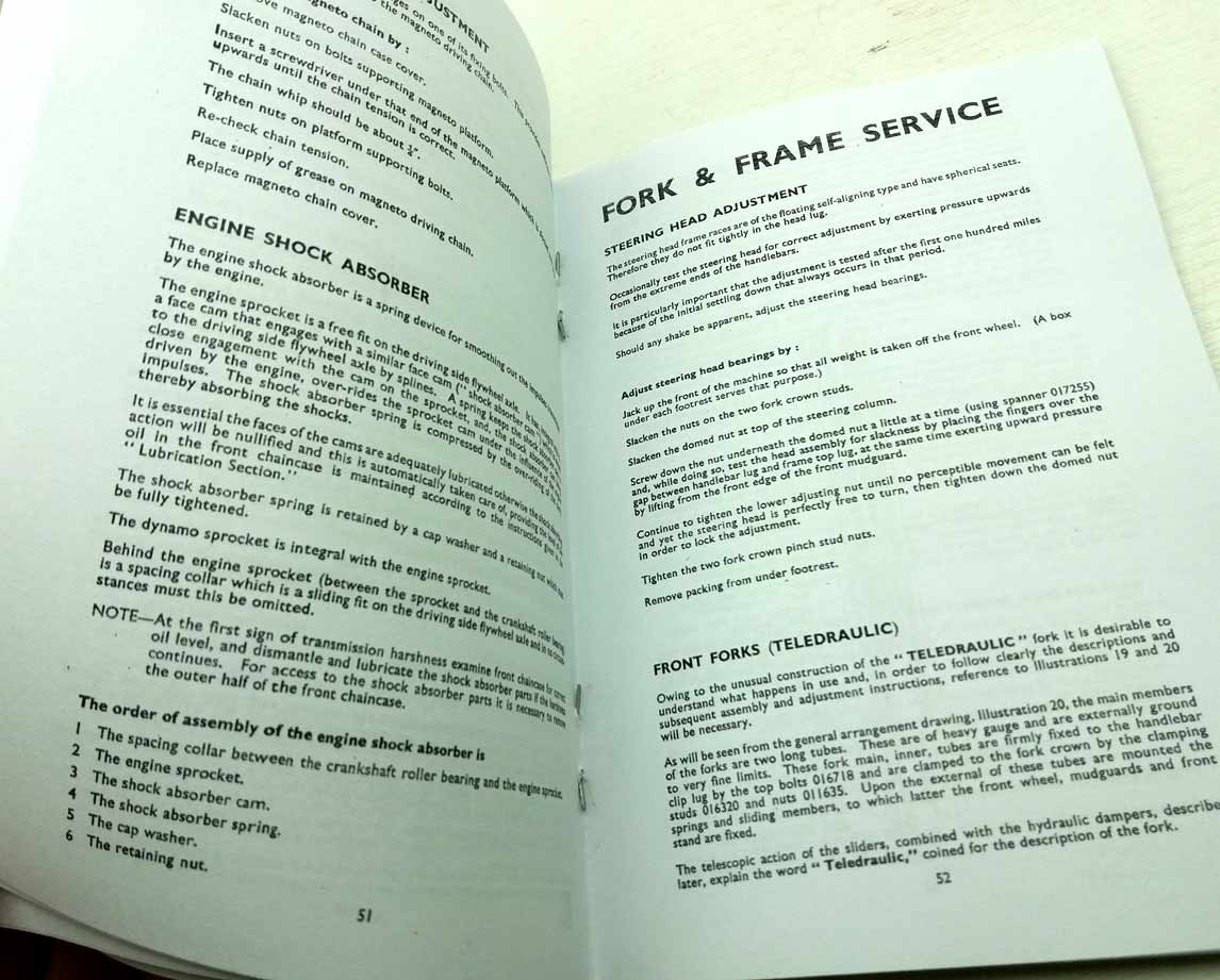 Matchless 350cc and 500 cc, Spring, frame and Rigid - Maitenance Manual and Instruction Book reprint - - Image 5