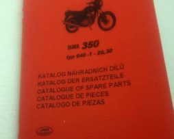 Jawa 350 typ 640-1 - 29, 30  - Katalog náhradních dílů - reprint. Nespuštěno