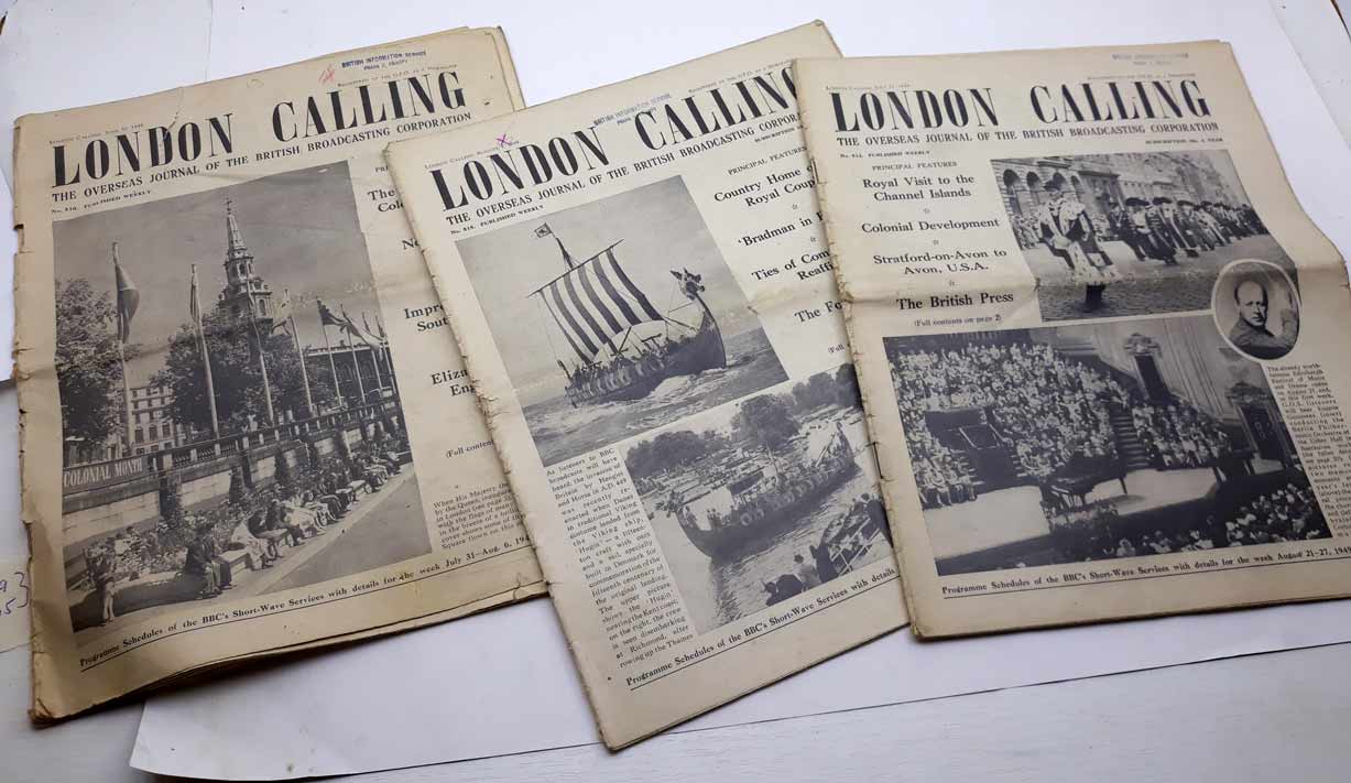 London Calling 3 novinové časopisy z roku 1949