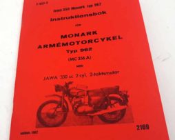 Jawa 350ccm Monark typ 962 (MC356A), instrukční knížka ve švédštině - rok 1962 - reprint.
