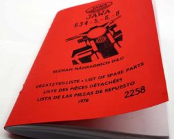Jawa 350 typ 634-5, 6, 8 Seznam náhradních dílů reprint.