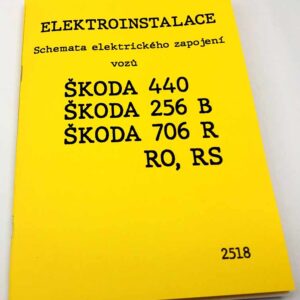 Elektroinstalace. Schemata elektrického zapojení vozů Škoda 440, 256B, 706R, 706 RO, RS  reprint