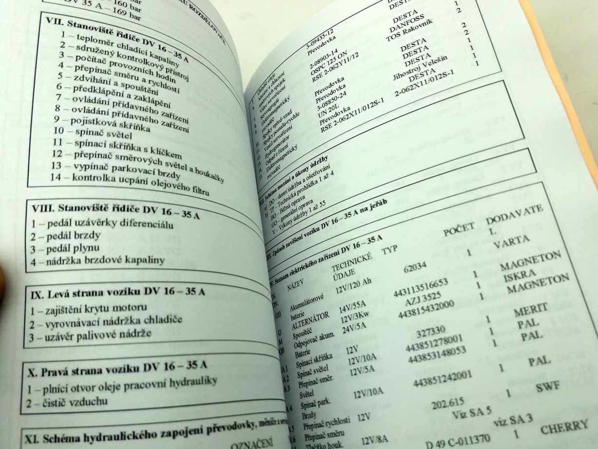 Návod k používání, řízení a údržbě vysokozdvižných vozíků DESTA DV 16 - 35A textová část reprint. - Image 3