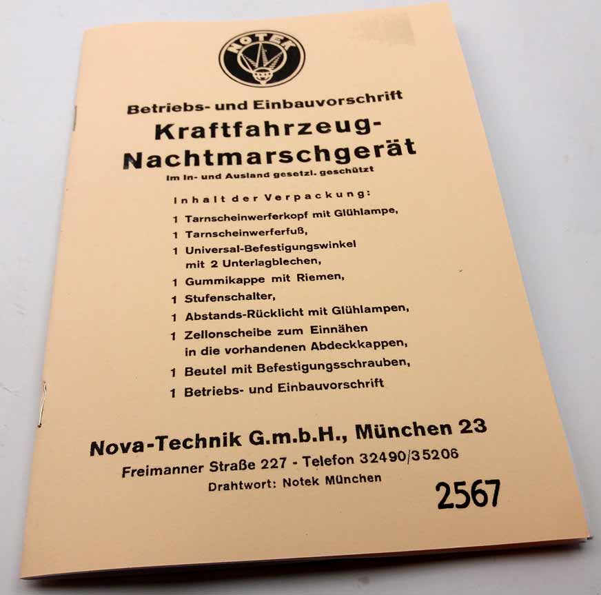 Notek - Kraftfahrzeug-Nachtmatschgerät - Nova-technik Gmbh - reprint.