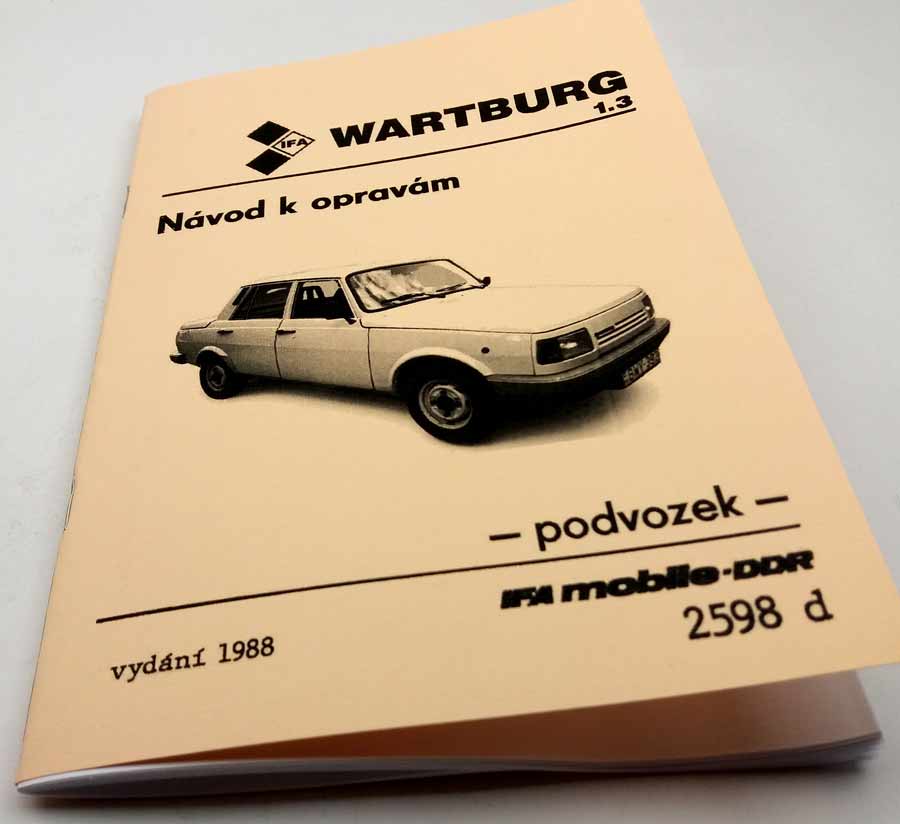 Návod na opravy Wartburg 1,3 reprint - kapitola Podvozek. Dílenská příručka Podvozek na Wartburga se čtyřtaktním motorem 1,3 v češtině - Image 7