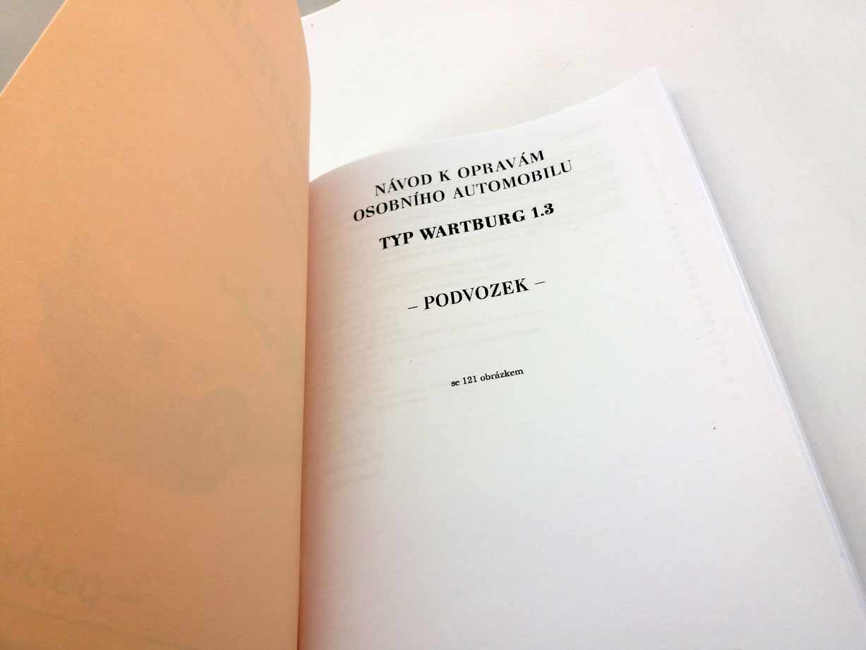 Návod na opravy Wartburg 1,3 reprint - kapitola Podvozek. Dílenská příručka Podvozek na Wartburga se čtyřtaktním motorem 1,3 v češtině - Image 6