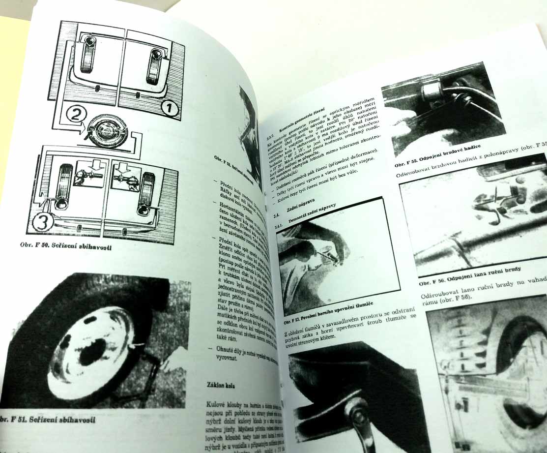 Návod na opravy Wartburg 1,3 reprint - kapitola Podvozek. Dílenská příručka Podvozek na Wartburga se čtyřtaktním motorem 1,3 v češtině - Image 5