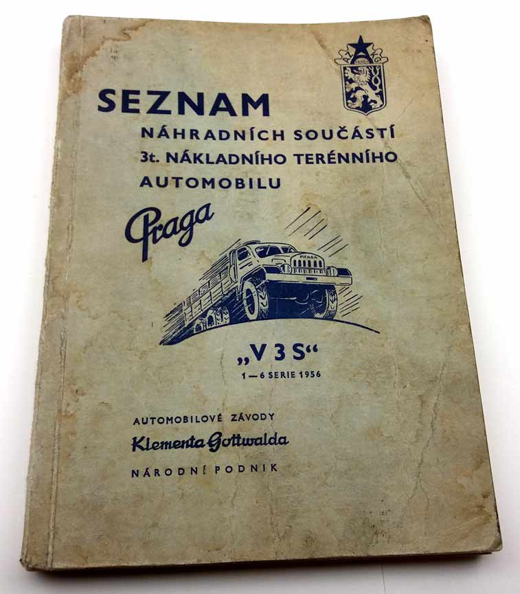 Praga V3S - Seznam náhradních součástí