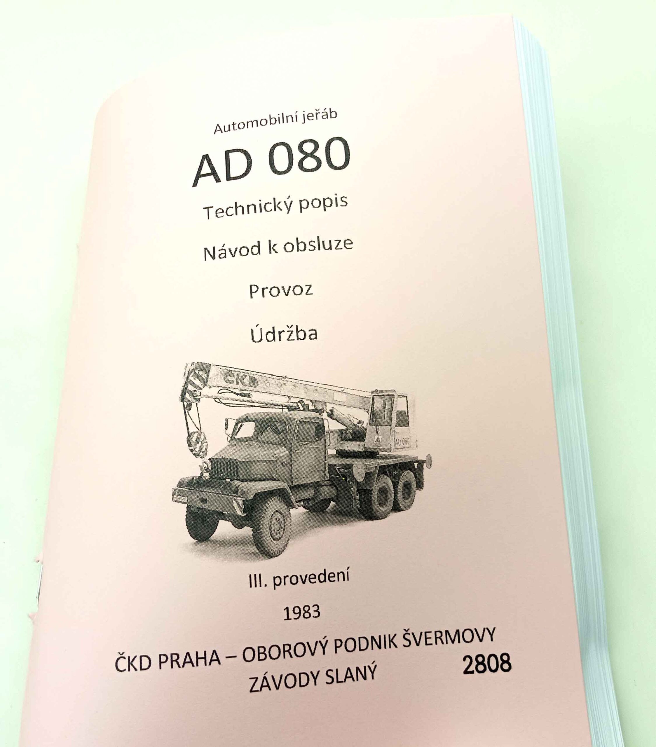 Jeřáb ČKD AD 080 - Technický popis, návod k obsluze, provoz, údržba reprint. - Image 3
