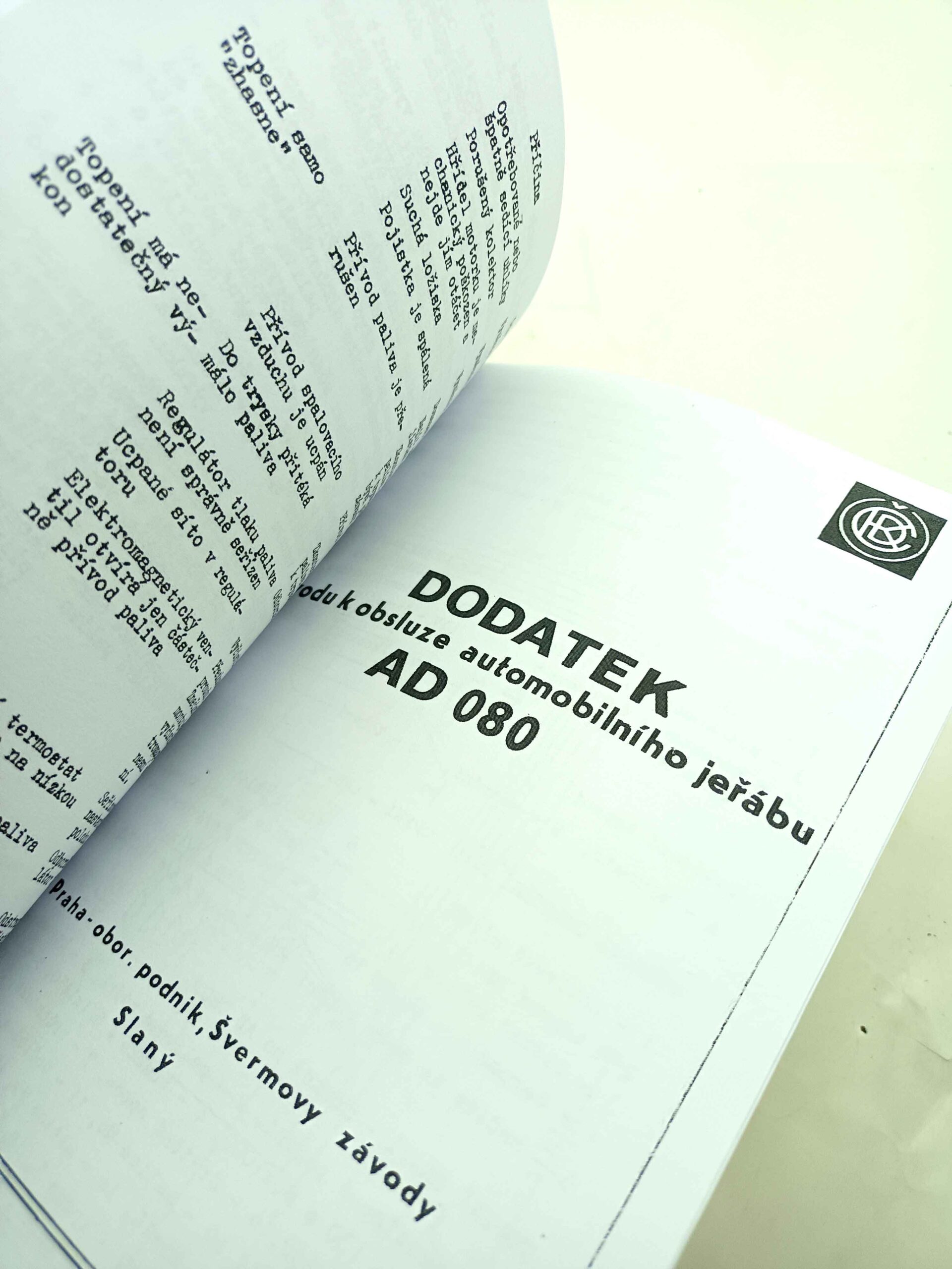 Jeřáb ČKD AD 080 - Technický popis, návod k obsluze, provoz, údržba reprint. - Image 6