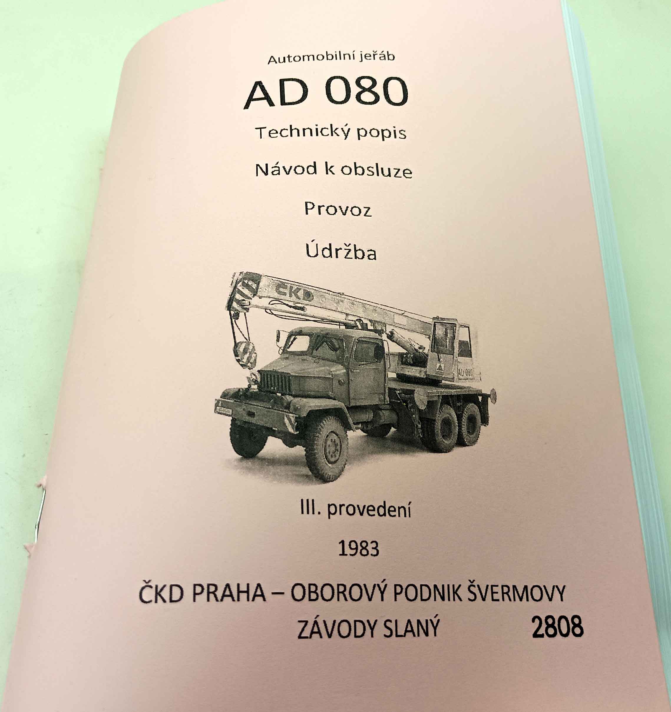 Jeřáb ČKD AD 080 - Technický popis, návod k obsluze, provoz, údržba reprint. - Image 8