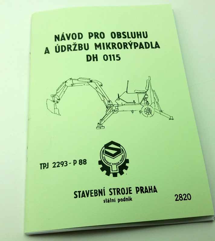 Mikrorýpadlo DH0115 - Návod pro obsluhu a údržbu reprint.