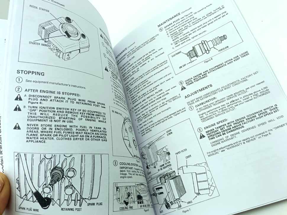 Motor pro sekačky TECUMSEH VECTOR VLV 55 Návod k obsluze a seznam dílů - reprint - Image 4