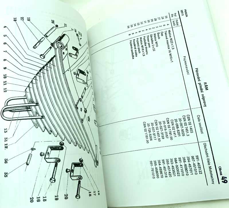 Praga S5T - 3 Nákladní automobil valník Katalog náhradních součástí reprint. - Image 13