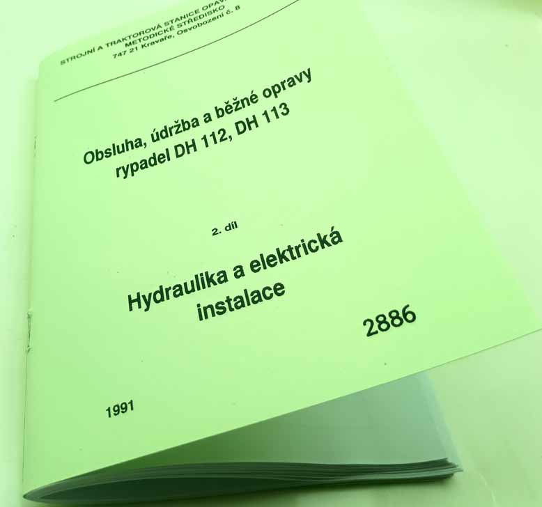 Obsluha, údržba a běžné opravy rypadel DH 112, DH 113 - 2.díl Hydraulika a elektrická instalace reprint. - Image 8