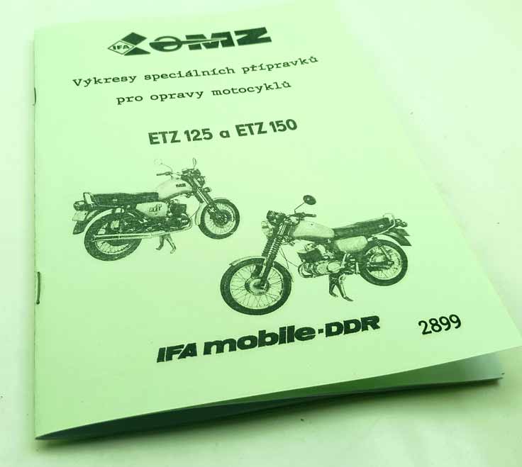 MZ motocykly : ETZ 125, ETZ 150 a ETZ 251 - Výkresy speciálních přípravků , reprint. - Image 5