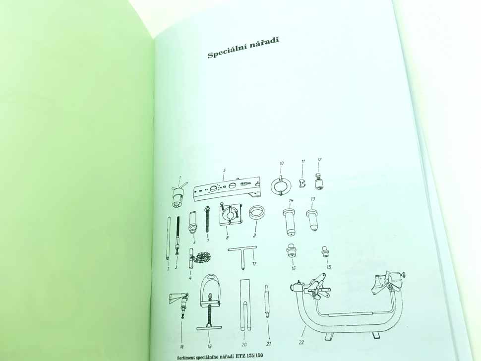 MZ motocykly : ETZ 125, ETZ 150 a ETZ 251 - Výkresy speciálních přípravků , reprint. - Image 4