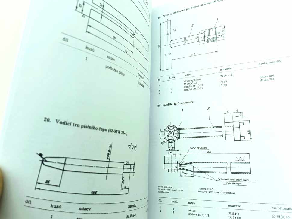 MZ motocykly : ETZ 125, ETZ 150 a ETZ 251 - Výkresy speciálních přípravků , reprint. - Image 3