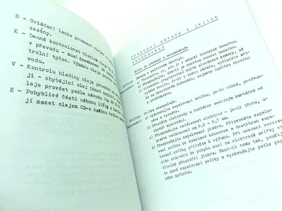 Návod obsluhy a seznam dílců MF 70 s antihlukovými a antivibračními úpravami reprint. - Image 4