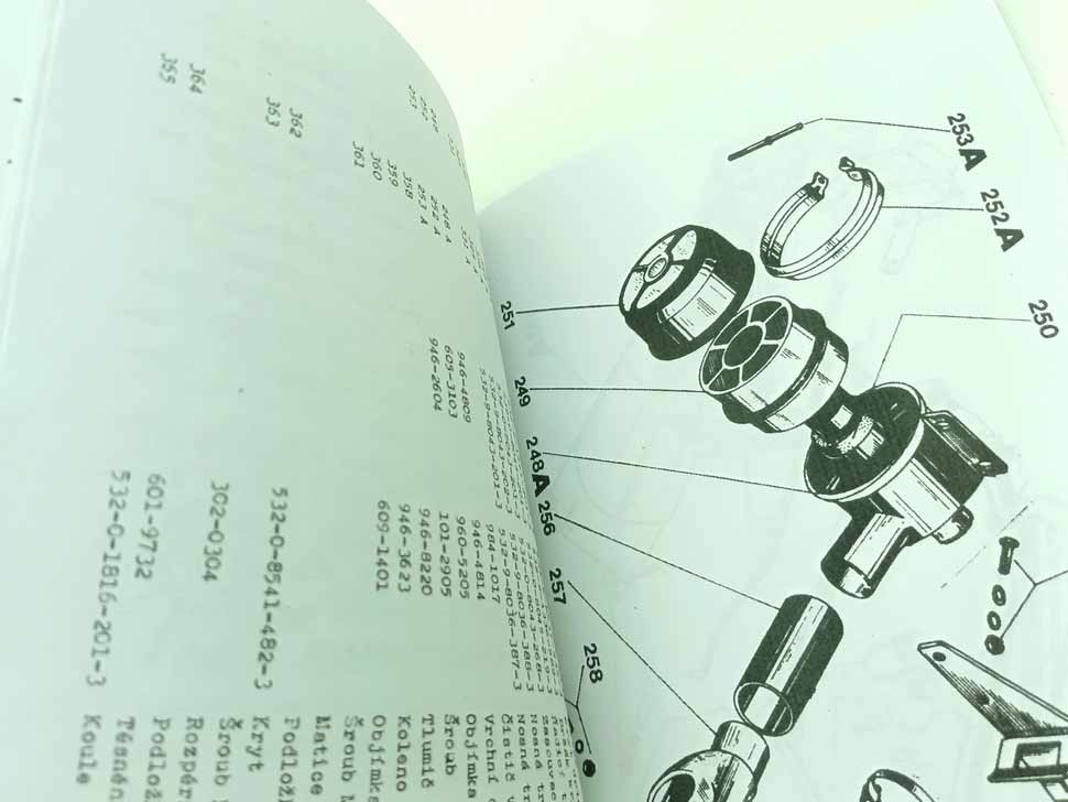 Návod obsluhy a seznam dílců MF 70 s antihlukovými a antivibračními úpravami reprint. - Image 3